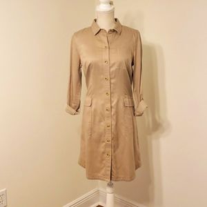 J.Jill tan shirt dress size small